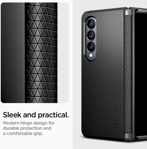 Galaxy Z Fold 4 Tough Armor Case with Hinge Protection by Spigen - ACS05105 - Matte Black - Image 5
