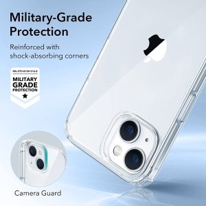 Apple iPhone 14 Plus Krystec Case Reduced Yellowing Resistant with Shockproof Military-Grade Protection and Polycarbonate Buttons - Clear - Image 7