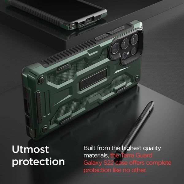 Galaxy S22 Ultra Terra Guard Rugged Dual Guard Case by VRS Design - Green - Image 8