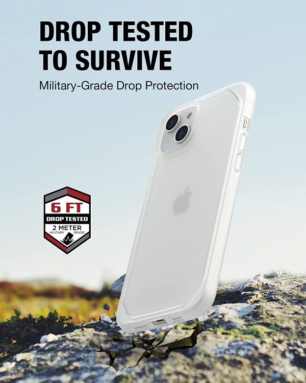 iPhone 14 Plus Raptic Slim Case, Military Grade 6ft Drop Protection, Shockproof, Anti-Yellowing Technology Case -  Matte Clear - Image 2