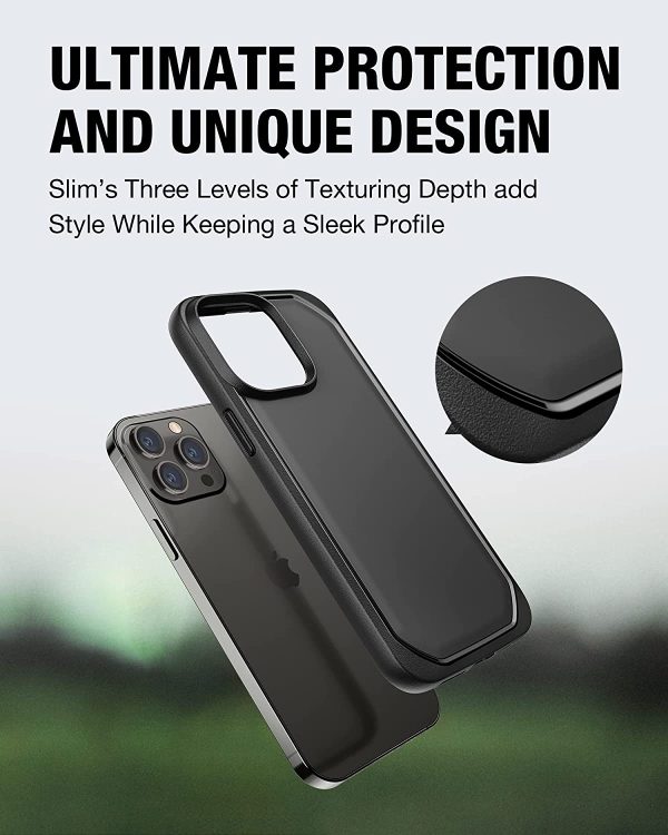 iPhone 14 Pro Max Raptic Slim Case, Military Grade 6ft Drop Protection, Shockproof, Anti-Yellowing Technology Case -  Black - Image 3