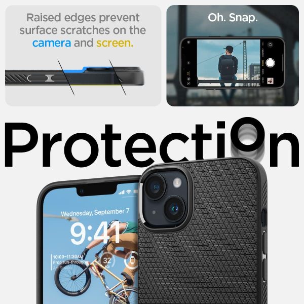 71aJoowNnCL._AC_SL1200_ Apple iPhone 14 Plus Liquid Air Case by Spigen - ACS04891 - Matte Black - Image 3