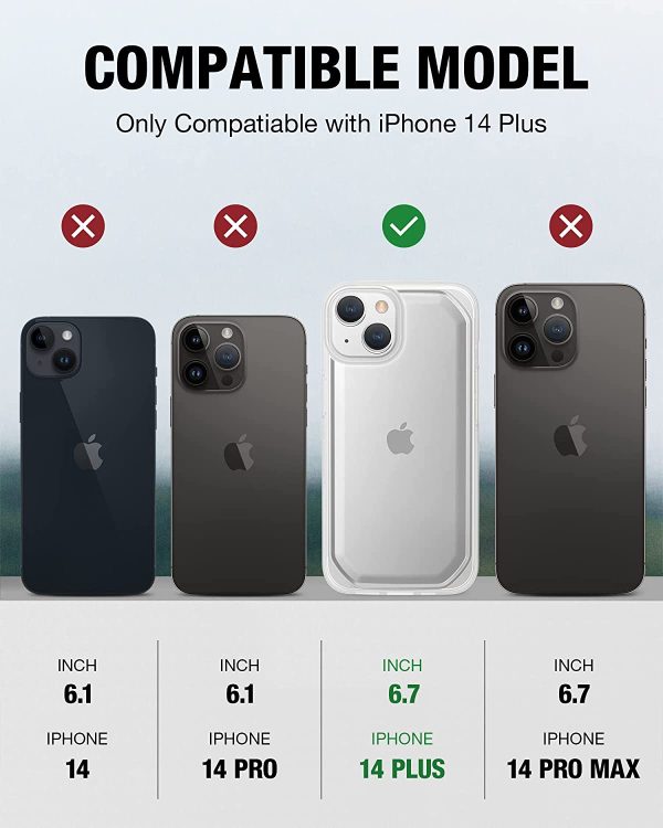 iPhone 14 Plus Raptic Slim Case, Military Grade 6ft Drop Protection, Shockproof, Anti-Yellowing Technology Case -  Black - Image 2