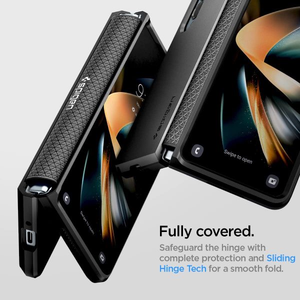 Galaxy Z Fold 4 Tough Armor Case with Hinge Protection by Spigen - ACS05105 - Matte Black - Image 4