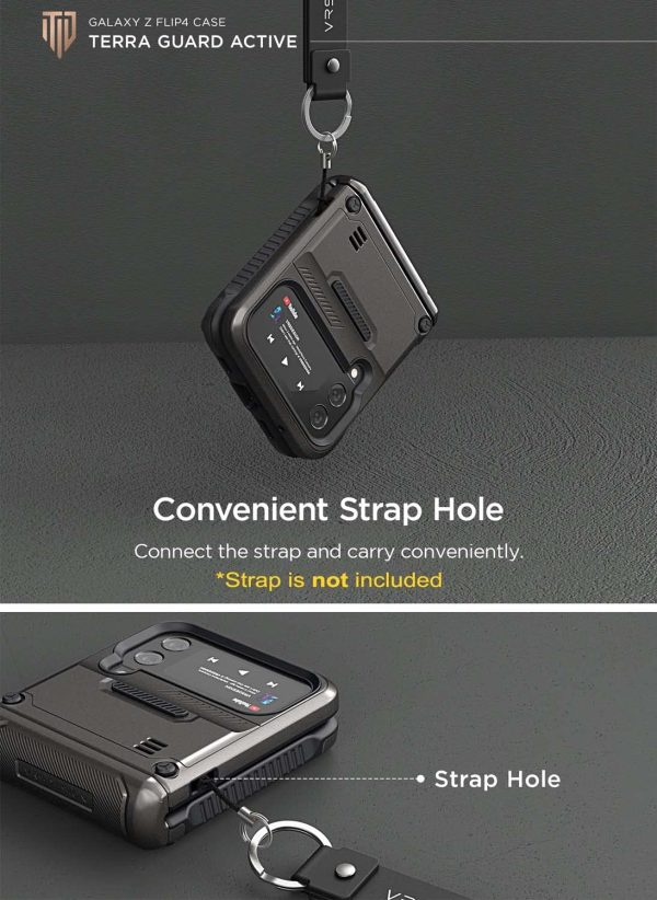 Galaxy Z Flip 4 Ultra Terra Guard Active Case by VRS Design - Matte Black - Image 6