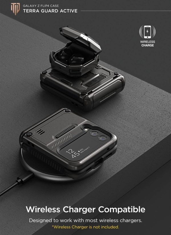 Galaxy Z Flip 4 Ultra Terra Guard Active Case by VRS Design - Matte Black - Image 7