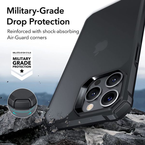71oZRLQdajL._AC_SL1500_ Apple iPhone 14 Pro Air Armor Rugged TPU Case - Frosted Black - Image 3