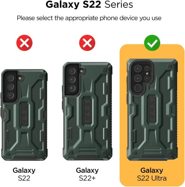 Galaxy S22 Ultra Terra Guard Rugged Dual Guard Case by VRS Design - Green - Image 6