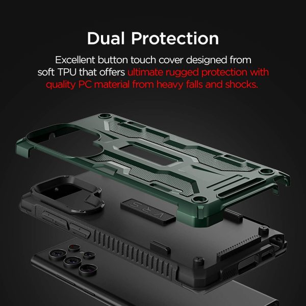 Galaxy S22 Ultra Terra Guard Rugged Dual Guard Case by VRS Design - Green - Image 7