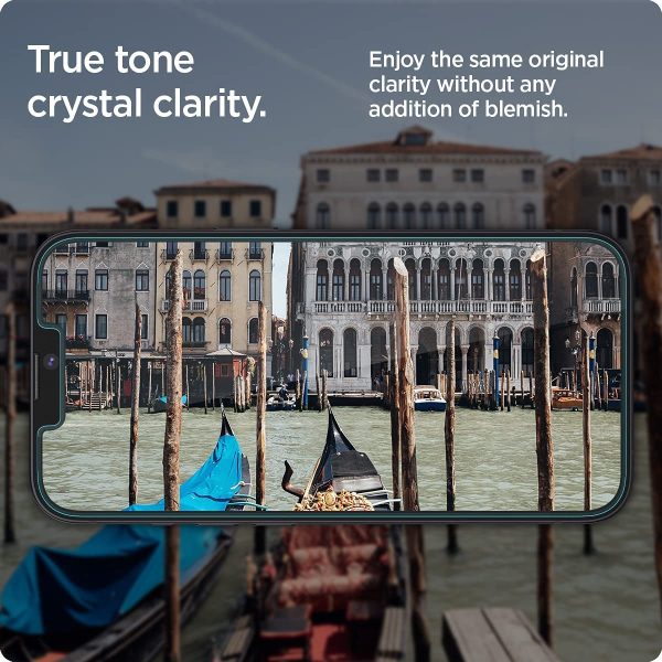 Apple iPhone 14 / 13 Pro / 13 EZ Fit Screen Protector Case Friendly by Spigen - 2 PACK - AGL03385 - Image 9