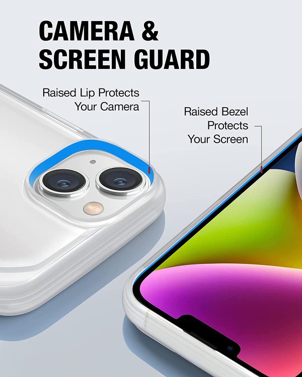 iPhone 14 Plus Raptic Slim Case, Military Grade 6ft Drop Protection, Shockproof, Anti-Yellowing Technology Case -  Matte Clear - Image 3