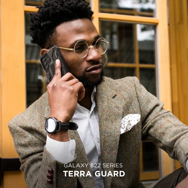 Galaxy S22 Ultra Terra Guard Rugged Dual Guard Case by VRS Design - Metal Black - Image 6