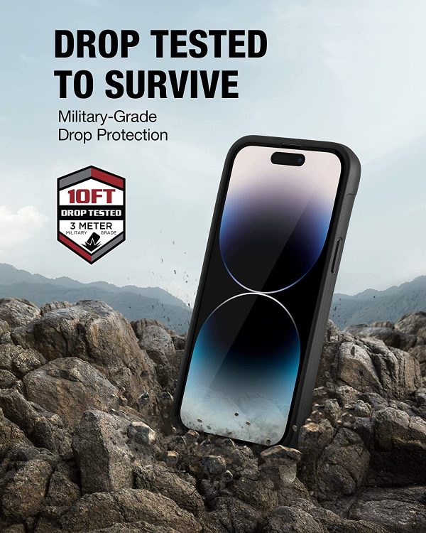 iPhone 14 Pro Raptic Clutch Case, Military Grade 10ft Drop Protection Case - Black - Image 5