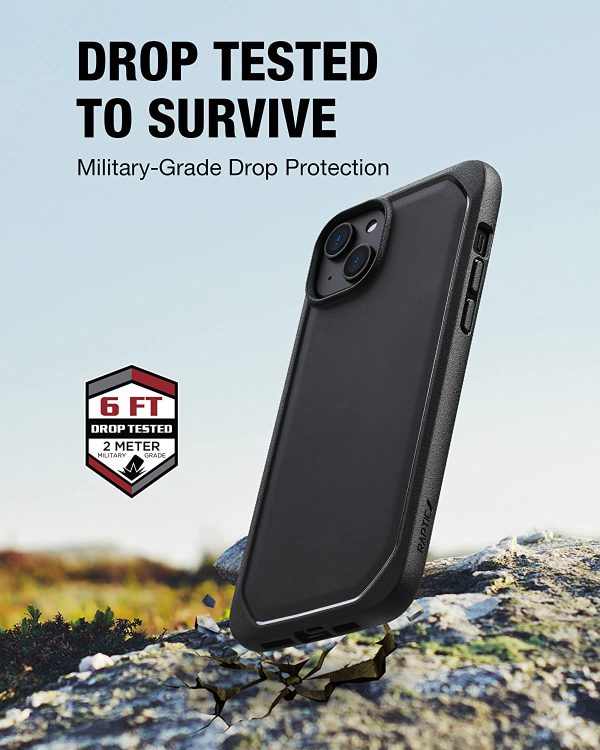 iPhone 14 Plus Raptic Slim Case, Military Grade 6ft Drop Protection, Shockproof, Anti-Yellowing Technology Case -  Black - Image 3