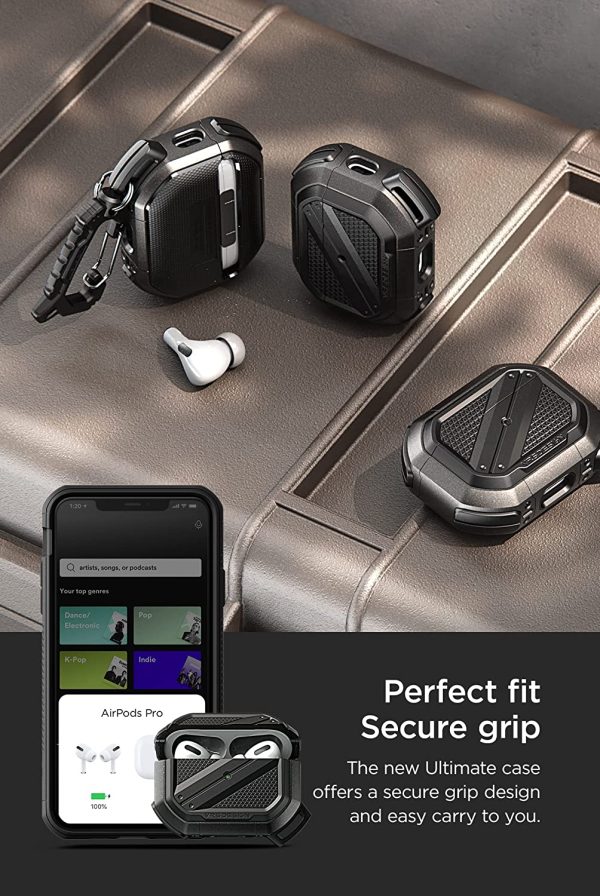81ABr+r-msL._AC_SL1500_ AirPods Pro 2 (2022) Terra Guard Ultimate Case by VRS Design - Metal Black - Image 4