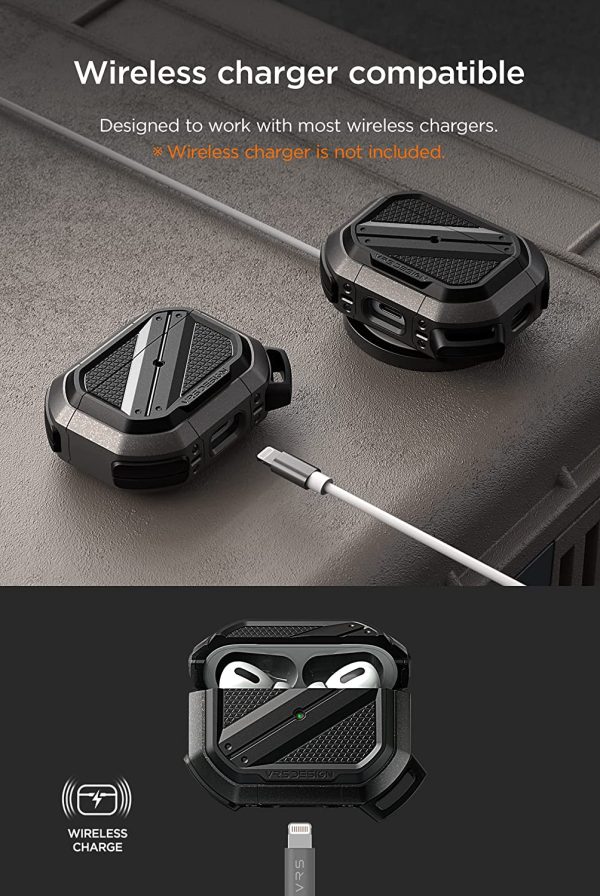 81AG2ktmaOL._AC_SL1500_ AirPods Pro 2 (2022) Terra Guard Ultimate Case by VRS Design - Metal Black - Image 5