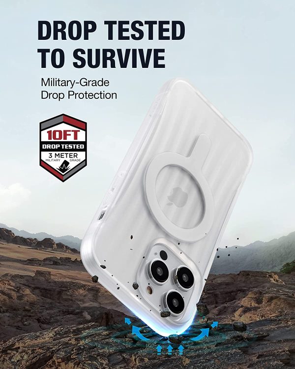 iPhone 14 Pro Raptic Clutch Magsafe Case, Military Grade 10ft Drop Protection Case - Clear - Image 3