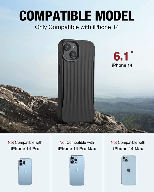 iPhone 14 Raptic Clutch Case, Military Grade 10ft Drop Protection Case - Black - Image 3