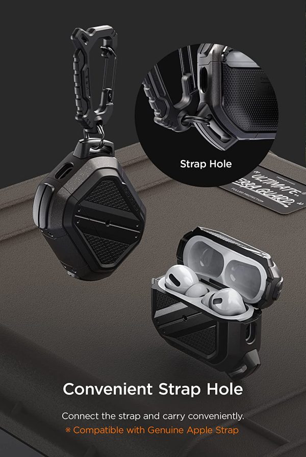 81XNUEtq+mL._AC_SL1500_ AirPods Pro 2 (2022) Terra Guard Ultimate Case by VRS Design - Metal Black - Image 7