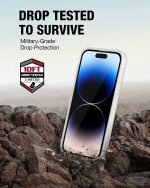 iPhone 14 Pro Raptic Clutch Case, Military Grade 10ft Drop Protection Case - Clear - Image 2