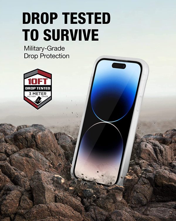 iPhone 14 Pro Raptic Clutch Case, Military Grade 10ft Drop Protection Case - Clear - Image 2