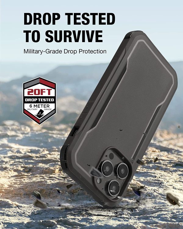 81+wtM9x4CL._AC_SL1500_ iPhone 14 Pro Max Raptic Fort Magsafe Case, Military Grade 20ft Drop Protection Case - Charcoal - Image 2