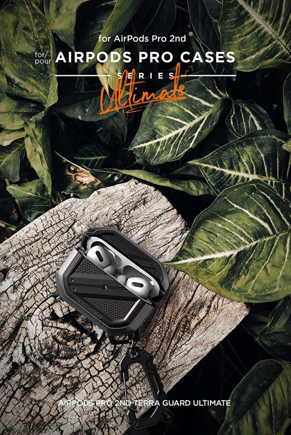 91cmW+vuIWL._AC_SL1500_ AirPods Pro 2 (2022) Terra Guard Ultimate Case by VRS Design - Metal Black - Image 8