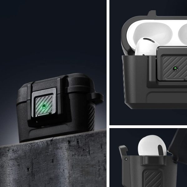 Apple AirPods Pro (2019) Case Spigen LockFit with Secure Lock Clip Matte Black - ACS04755 - Image 8