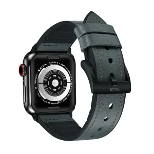 JCPAL Gentry Premium Leather Band for Apple Watch 38 / 40 / 41 mm - Midnight Green - JCP3947 - Image 2