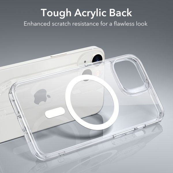 Apple iPhone 14 Plus Classic Hybrid Magnetic Case with HaloLock MagSafe enabled, Shockproof Military-Grade Protection, Scratch-Resistant Back - Clear - Image 6