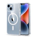 Apple iPhone 14 Plus Classic Hybrid Magnetic Case with HaloLock MagSafe enabled, Shockproof Military-Grade Protection, Scratch-Resistant Back - Clear