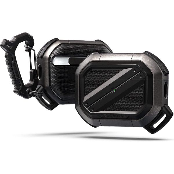 airpods pro 2 terra guard ultimate case vrs design airpods pro 2 AirPods Pro 2 (2022) Terra Guard Ultimate Case by VRS Design - Metal Black - Image 1