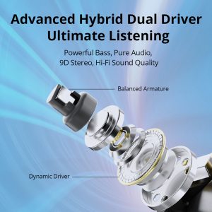 Tronsmart Onyx Pure Hybrid Dual Driver Headphones - Black - Image 8