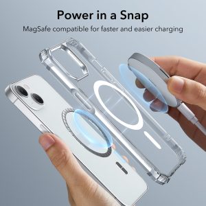 Apple iPhone 14 Plus Air Armor Rugged TPU Case with Halolock Magnetic Ring for MagSafe Enabled Charging - Clear - Image 3