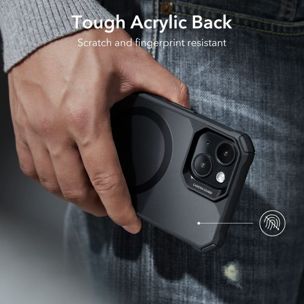 Apple iPhone 14 Plus Air Armor Rugged TPU Case with Halolock Magnetic Ring for MagSafe Enabled Charging - Frosted Black - Image 6