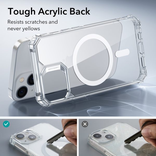 Apple iPhone 14 Plus Air Armor Rugged TPU Case with Halolock Magnetic Ring for MagSafe Enabled Charging - Clear - Image 6