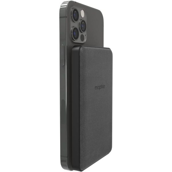 mophie snap+ juice pack mini mophie Snap+ Juice Pack Mini - Wireless Portable Magnetic Charger with 5000 mAh Internal Battery, Compatible with MagSafe & Qi-Enabled Smartphones - Black - Image 1