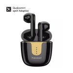 Tronsmart Onyx Ace Pro True Wireless Earphones with Cutting-edge Qualcomm® Chip, Qualcomm® aptX™ Adaptive codec, Crystal Clear Call, Up to 27 Hours of Playtime, Gaming Mode & One-key Recovery - Black