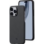 iPhone 14 Pro MagEZ Case 3 MagSafe Compatible Carbon Fiber Magnetic Case by PITAKA - Black / Grey Twill 600D