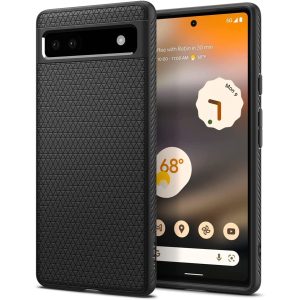 Google Pixel 6a Liquid Air Case by Spigen ACS04474 - Matte Black