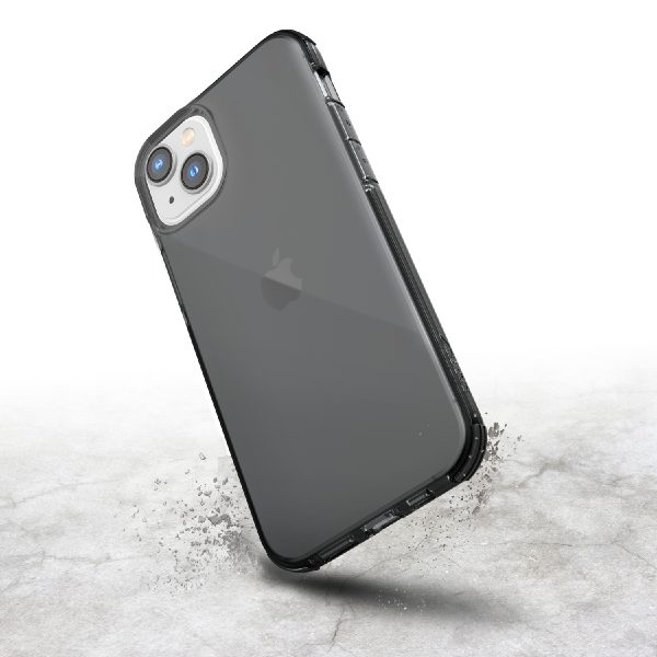 iPhone 14 Plus Raptic Clear Case upto 6 feet drop protection on Concrete - Smoke - Image 2