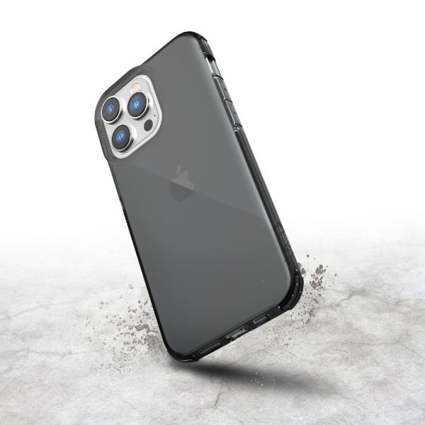 iPhone 14 Pro Raptic Clear Case upto 6 feet drop protection on Concrete - Smoke - Image 3