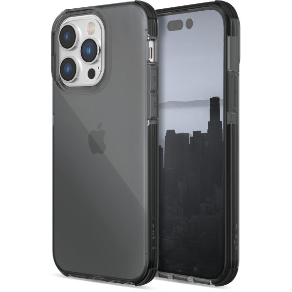 iPhone 14 Pro Raptic Clear Case upto 6 feet drop protection on Concrete - Smoke - Image 1