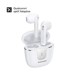 Tronsmart Onyx Ace Pro True Wireless Earphones with Cutting-edge Qualcomm® Chip, Qualcomm® aptX™ Adaptive codec, Crystal Clear Call, Up to 27 Hours of Playtime, Gaming Mode & One-key Recovery - White