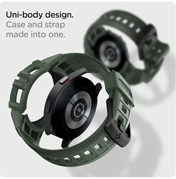 ultra design Galaxy Watch 5 / Galaxy Watch 4 Band & Case for 44 mm Rugged Armor Pro - ACS05395 - Military Green - Image 7