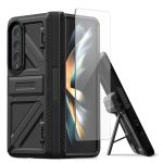 Galaxy Z Fold 4 Terra Guard Ultimate Case All in One Premium Sturdy Hinge Protection Case and Kickstand (Tempered Glass Screen Protector Included) by VRS Design - Matte Black