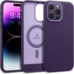iPhone 14 Pro NanoPop Mag Dual tone Liquid Silicone Case by Caseology Magsafe Enabled - Grape Purple - ACS05016