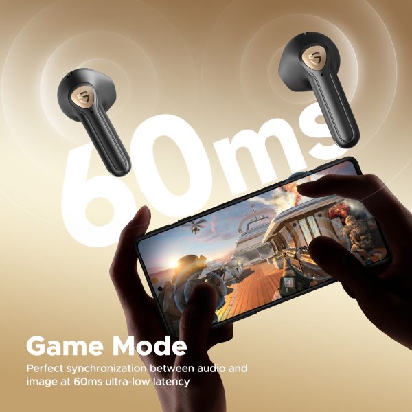 SoundPEATS Air3 Deluxe HS Bluetooth 5.2 Earphones Hi-Res Audio Wireless Earbuds with LDAC Codec, in-Ear Detection,App Support  - Black - BB - Image 4