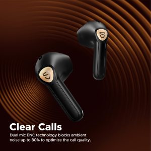 SoundPEATS Air3 Deluxe HS Bluetooth 5.2 Earphones Hi-Res Audio Wireless Earbuds with LDAC Codec, in-Ear Detection,App Support  - Black - BB - Image 6
