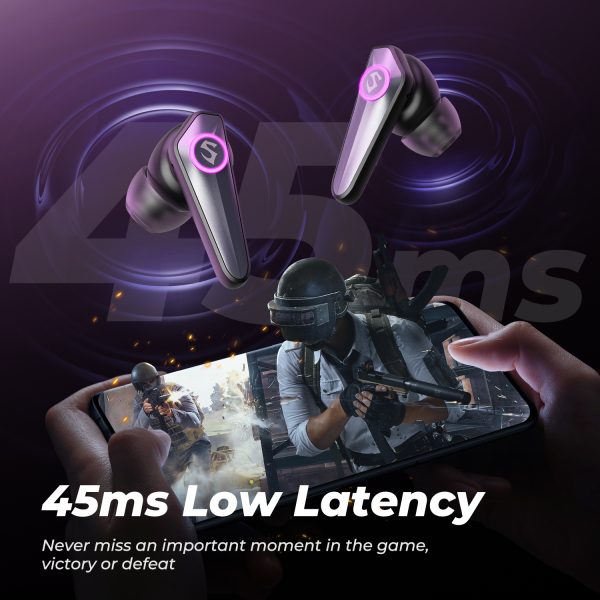 4 拷贝 SoundPEATS CyberGear Gaming True Wireless Earphone with Bluetooth 5.3, Ultra Low Latency 45ms, RGB Light Strip & Dual Mic Noise Cancellation – AMT - Black - Image 7